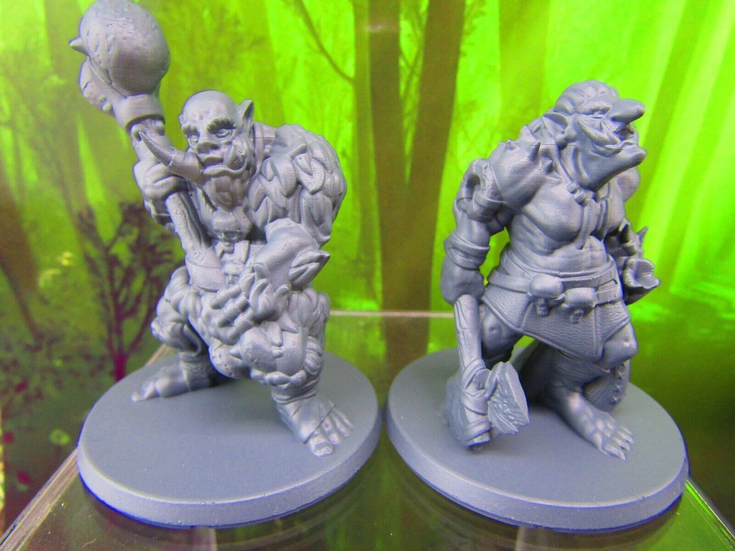 Large Female / Male Troll Pair Mini Miniatures 3D Printed Resin Model Figure
