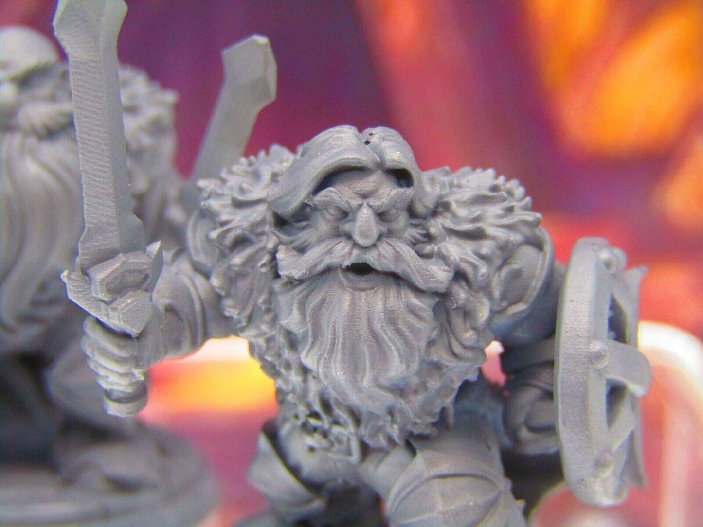 3pc Dwarf Barbarian Berserkers Viking Mini Miniature Figure 3D Printed Model DnD