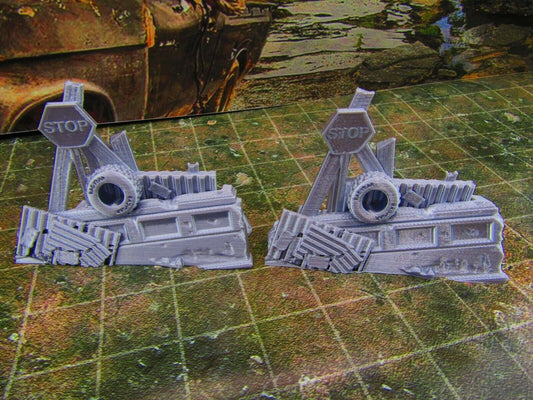 2pc Building Rubble Straight Brick Barricade Scatter Terrain Scenery Wasteland A