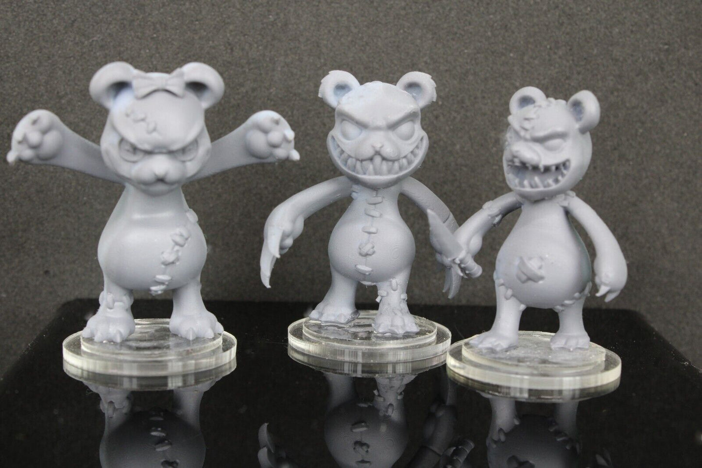 3pc Bears Mini Miniature RPG Tabletop Gaming Wargaming D&D
