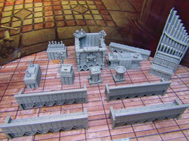 15pc Church Monastery Cathedral Set Scatter Terrain Scenery Tabletop Gaming