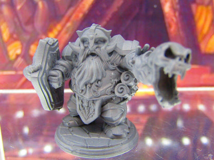 Nurin the Adverse Spellcasting Soldier Dwarf Mini Miniature 3D Printed Model DnD