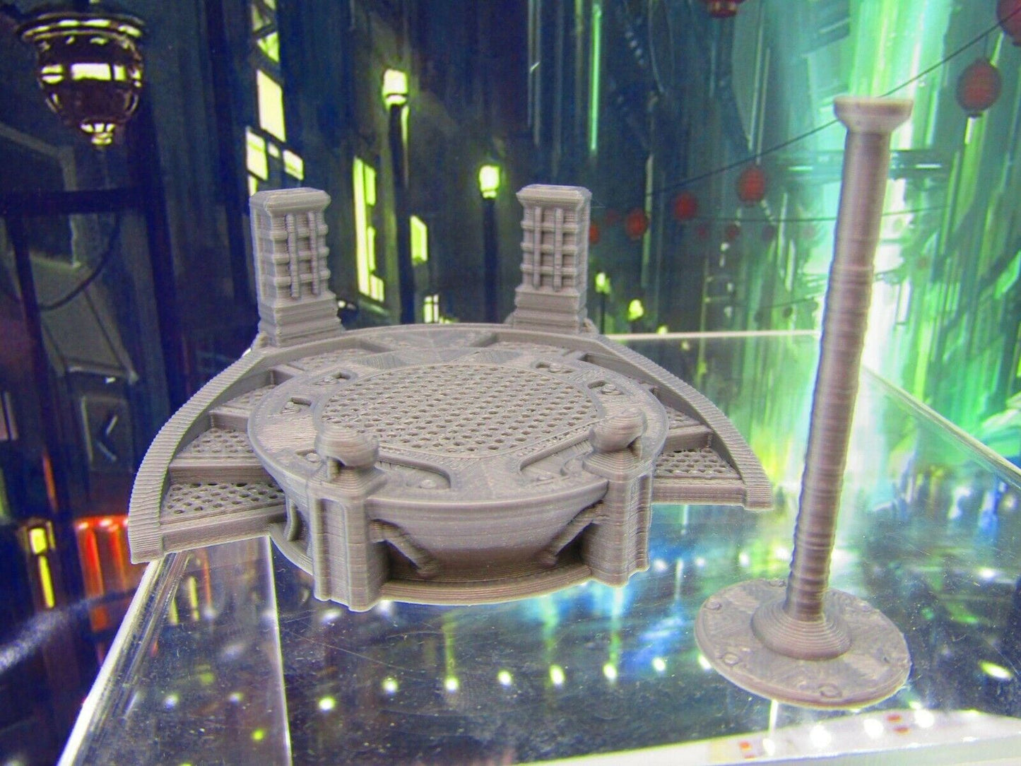 Nightclub Stripper Stage & Pole Miniature 3D Printed Model 28/32mm Scale Sci Fi