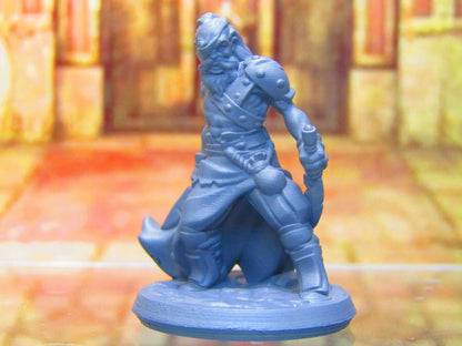 Human Bandit Rogue Mercenary Dual Weapon Mini Miniature Figure 3D Printed Model