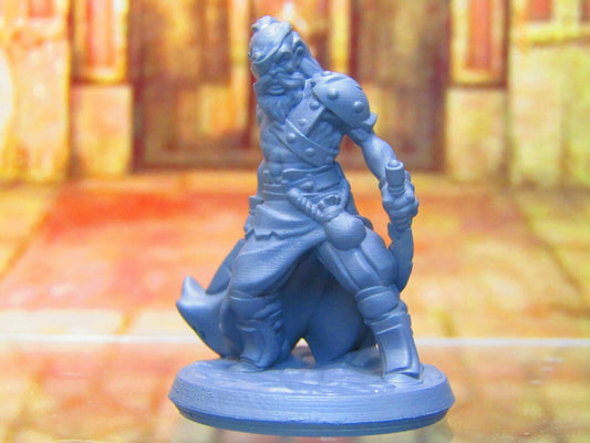 Human Bandit Rogue Mercenary Dual Weapon Mini Miniature Figure 3D Printed Model