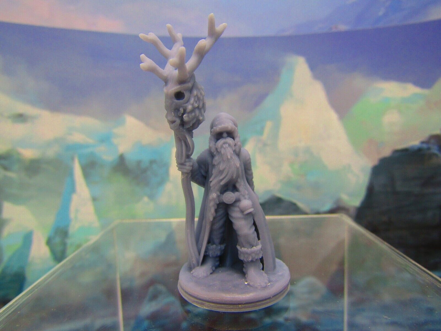 Druid Santa Claus Saint Nick w/ Reindeer Set 28mm Scale Figure RPG Fantasy Games