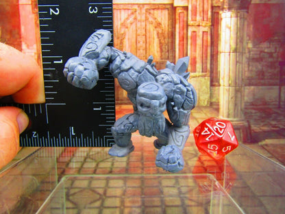 Rock Golem Monster Mini Miniature Figure 3D Printed Model 28/32mm Scale RPG