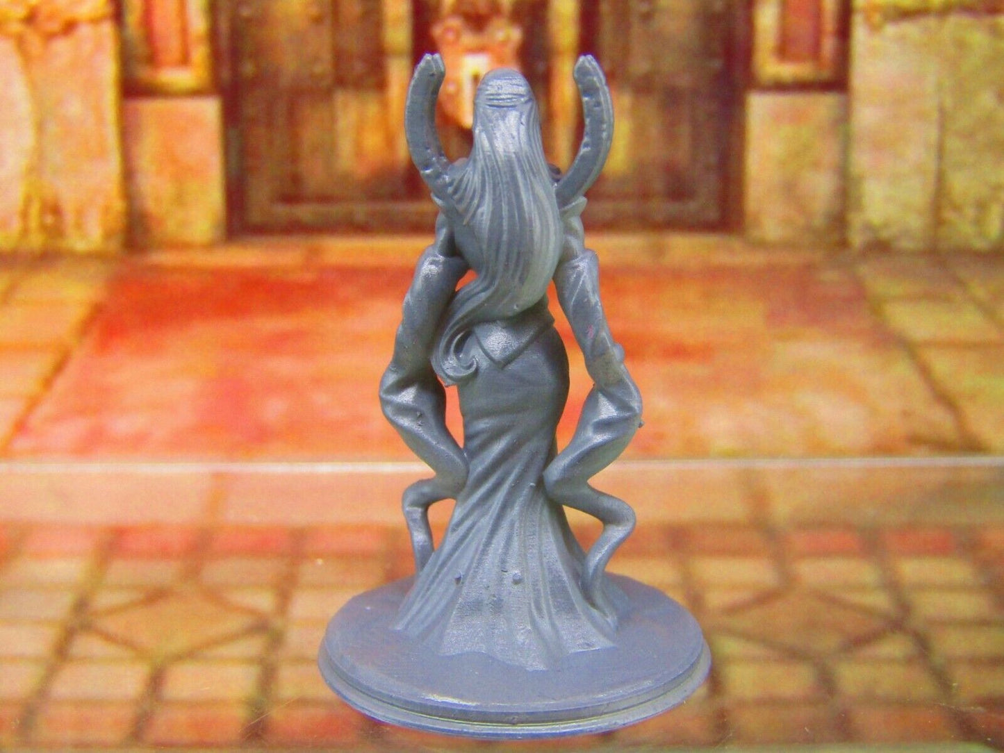 Dark Elf Evil Priestess Sorcerer Wizard Mini Miniature Figure 3D Printed Model