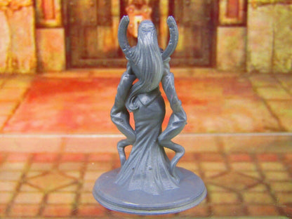 Dark Elf Evil Priestess Sorcerer Wizard Mini Miniature Figure 3D Printed Model