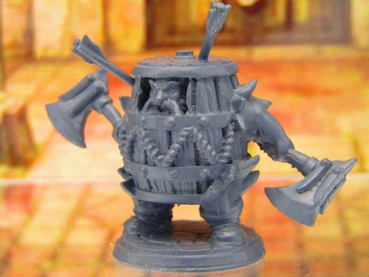 Klaus the Barrel Tank Dwarf Warrior Mini Miniature 3D Printed Model 28/32mm