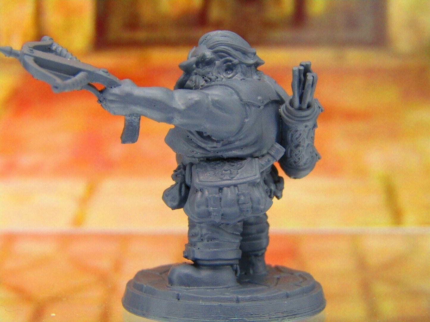 Little Bolin Longlook Ranger Dwarf Archer w/Crossbow Mini Miniature 3D Print DnD