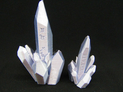 Rune Marked Crystals Scatter Terrain Scenery 3D Printed Mini Miniature Model