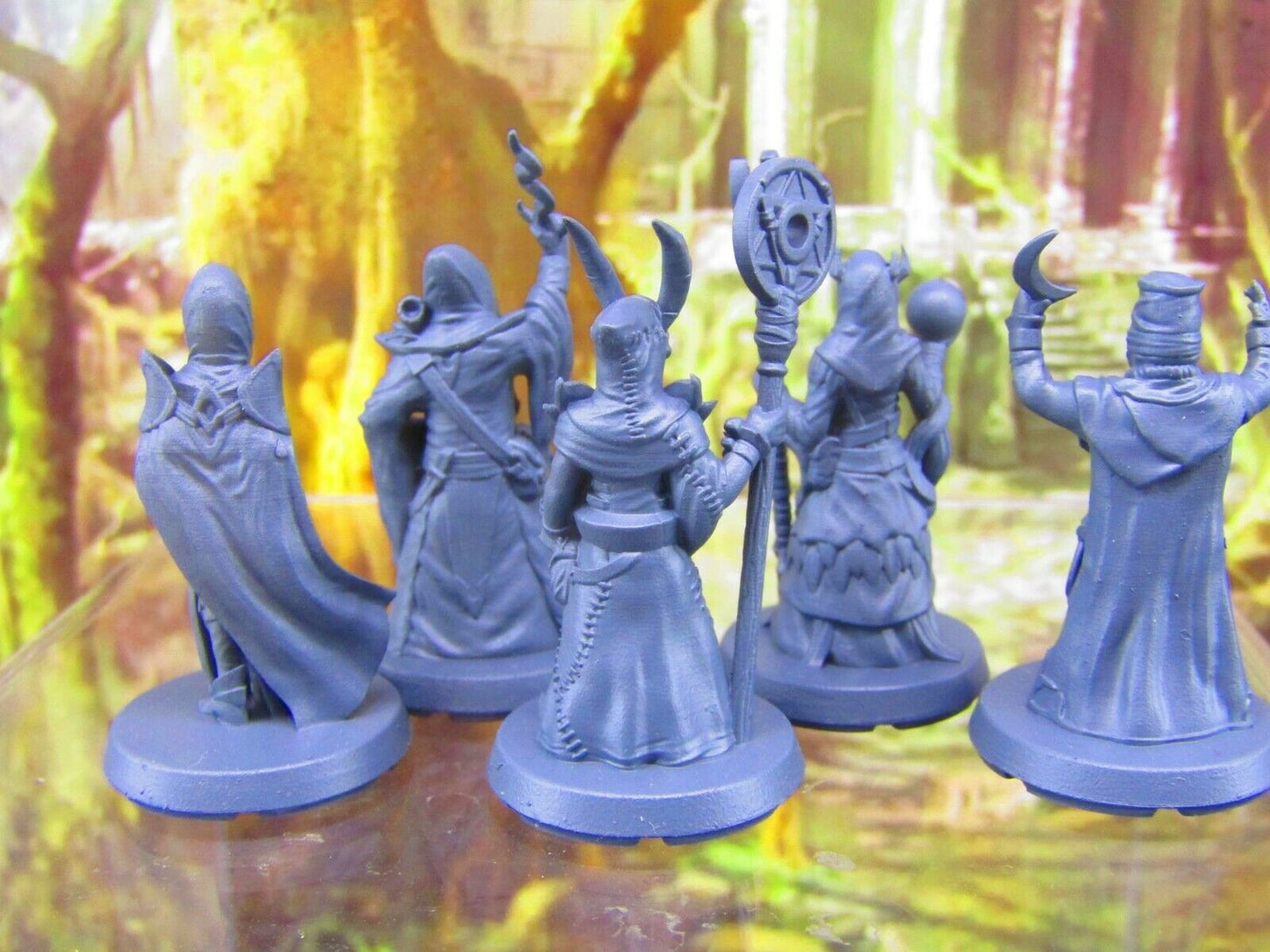 5pc Cultists Zealots Set Mini Miniatures 3D Printed Resin Model Figure 28/32mm