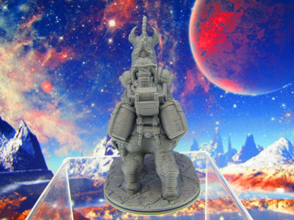 Alien Pack Beast Monster w/ Rider Mini Miniature Figure 3D Printed Model 28/32mm