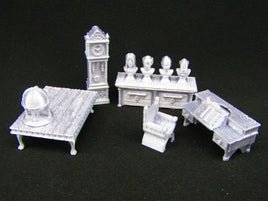Office Study Furniture Set Scatter Terrain Scenery 3D Printed Mini Miniature