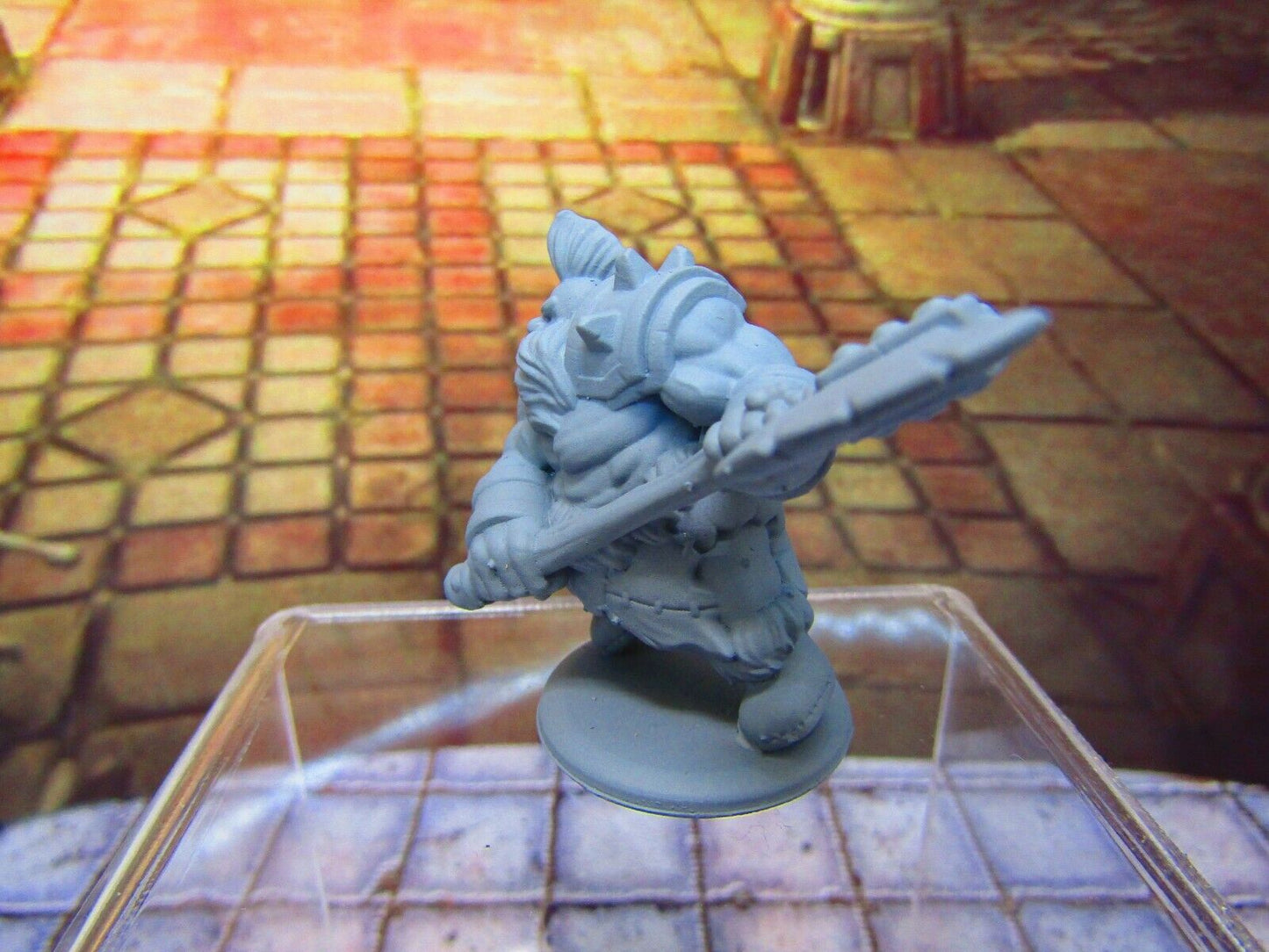 Dwarven Barbarian Berserker Mini Miniature Dwarf 3D Printed Model 28/32mm Scale