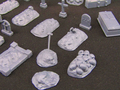 19pc Graverobber Cemetery Graveyard Scatter Set Scatter Terrain Scenery