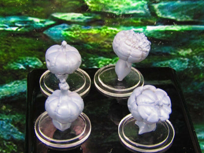 4pc Pumpkindama Jackolantern Pumpkin Set Mini Miniature Model Character Figure