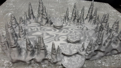 Cavern Stalagmite Pool Crossing Scatter Terrain Dungeons & Dragons Mini Model