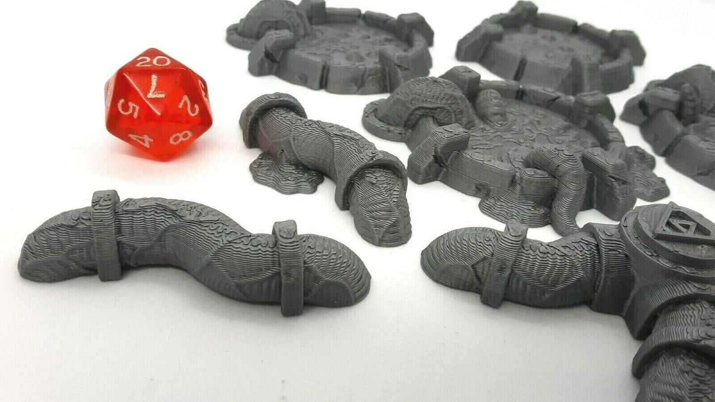 7 Piece Experimental Test Growth Pools Scatter Terrain Scenery Dungeons Dragons