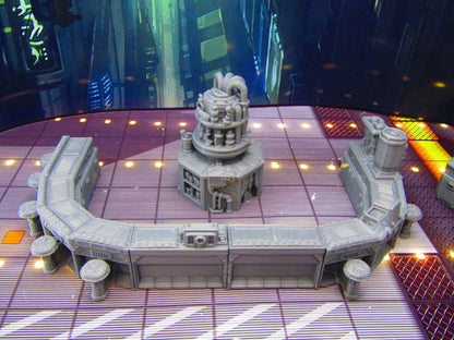27pc Sci Fi Modular Bar Scenery Terrain Set w/ Mini Characters 3D Print