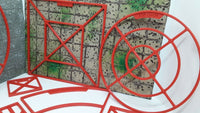 
              10 Piece D&D Spell Gauge Template Marker Set Cube Cone Circle &Line 3D Printed
            