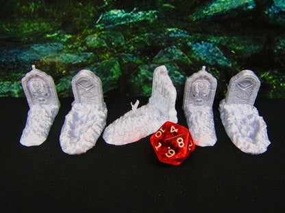 5pc Disturbed Graves Graveyard / Cemetery Scatter Terrain Scenery Tabletop
