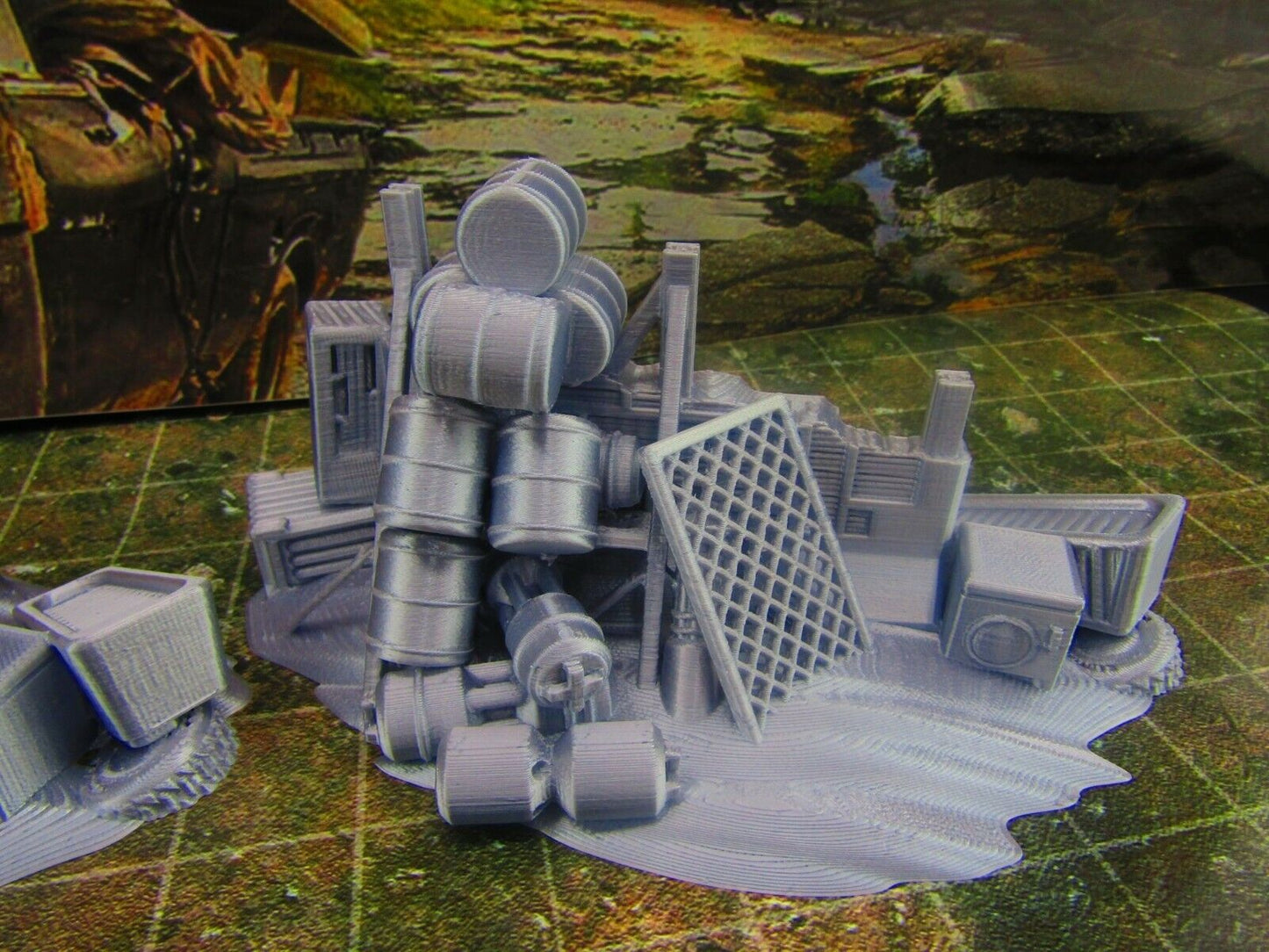 2pc Junk Wall Settlement Barricade C Scatter Terrain Scenery Wasteland