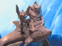 
              Sea Devil Rider on Shark Mount Mini Miniature Figure 3D Printed Model 28/32mm
            