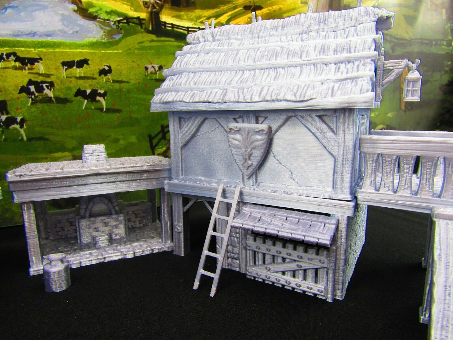 Large Village Center Mill, Stable, Blacksmith, Shops, Tavern & Inn Scatter