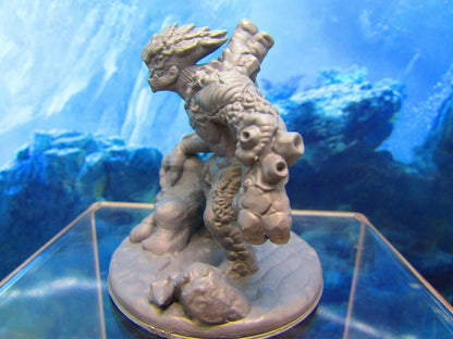 Coral Golem Undersea Monster Creature Mini Miniature Figure 3D Printed Model