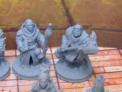 8pc Holy Order of Ash Paladin Religious Set Mini Miniature 3D Printed Model