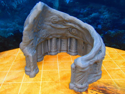 Merfolk Underwater City Amphitheater Building Scenery Scatter Terrain Props
