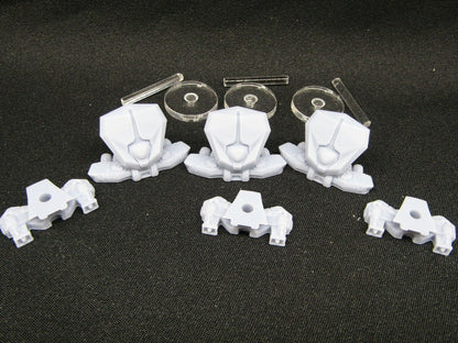 Lot of 3 Attack Drones w/ Flight Stands Mini Miniature 3D Printed Figure Model