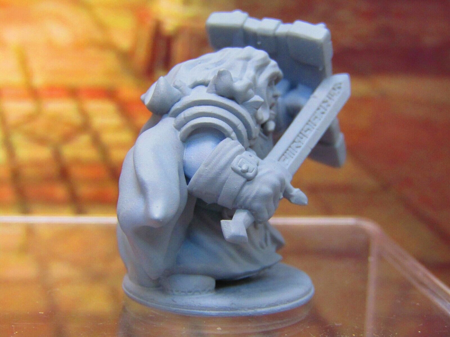 Dwarven Female Paladin Warrior Mini Miniature Dwarf 3D Printed Model 28/32mm