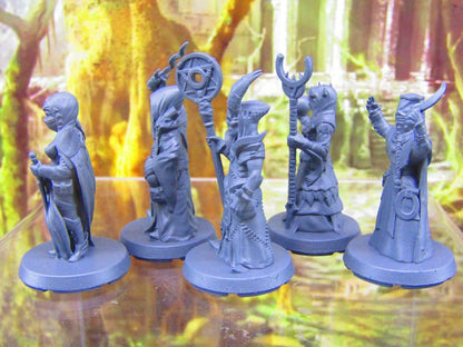 5pc Cultists Zealots Set Mini Miniatures 3D Printed Resin Model Figure 28/32mm