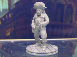 Human Pirate Crewman w/ Pirate Hat Mini Miniature Figure 3D Printed Model