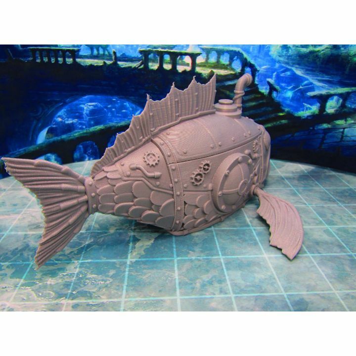 Mechanical Fish Shaped Diver Submarine Device Scenery Scatter Terrain Props