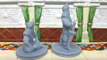 Arabian Prince Sitting & Standing Mini Miniature Figure 28-32MM Resin 3D Printed