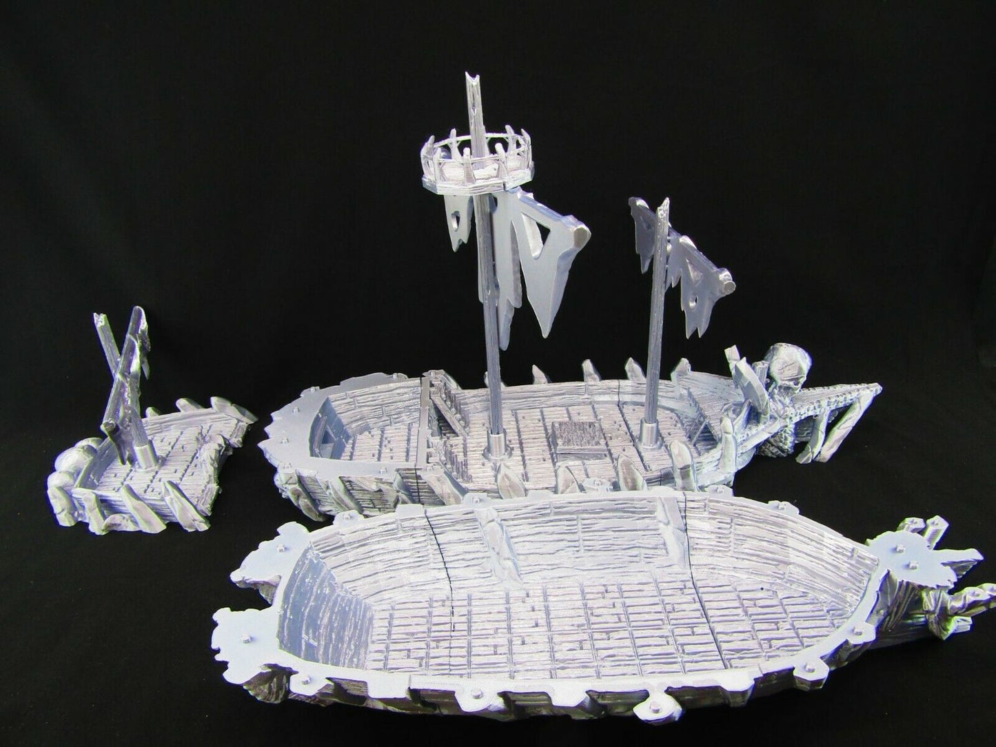 Devil's Scorn Undead Pirate Ship Haunted Boat Scatter Terrain Scenery 3D Printed