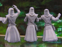 
              3pc Undead Skeletons Acolyte Cultists Dark Wizard Sorcerer Mini Miniatures
            