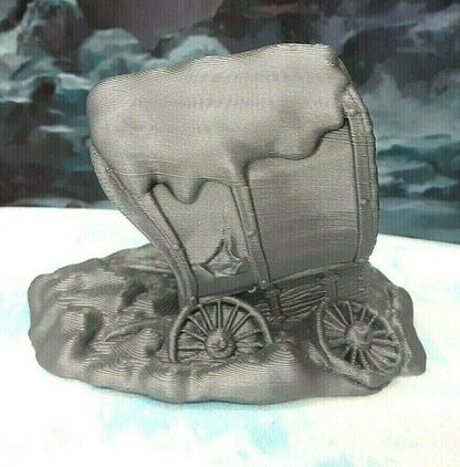 Broken Down Snowy Wagon Scatter Terrain Set Scenery 28mm Dungeons & Dragons