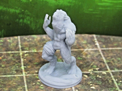 Howling Werewolf Miniature Mini 3D Printed Resin Model RPG Tabletop Gaming D&D