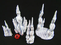 
              4pc Jagged Stalagmite Scatter Terrain Scenery 3D Printed Mini Miniature Model
            