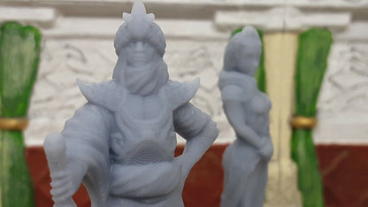 Arabian Prince & Princess Mini Miniature Figure 28-32MM Resin 3D Printed D&D
