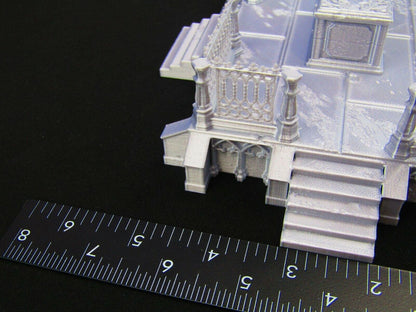 Raised Fenced in Tomb for Graveyard / Cemetery Scatter Terrain Scenery Tabletop