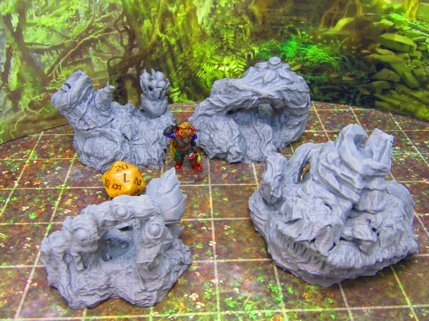 Deep Jungle Overgrowth Plants Scenery Scatter Terrain Props 3D Printed Minis