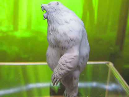 Big Bad Cartoonish Grizzly Bear Mini Miniature 3D Printed Model 28/32mm Scale