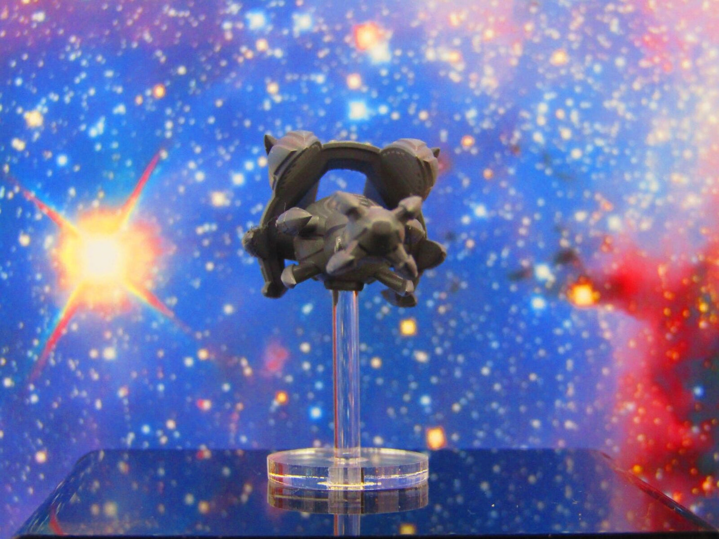 Kshellik Destroyer Ship Mass 3 W/ Flight Stand & Rod Astra Nebula Billion Suns