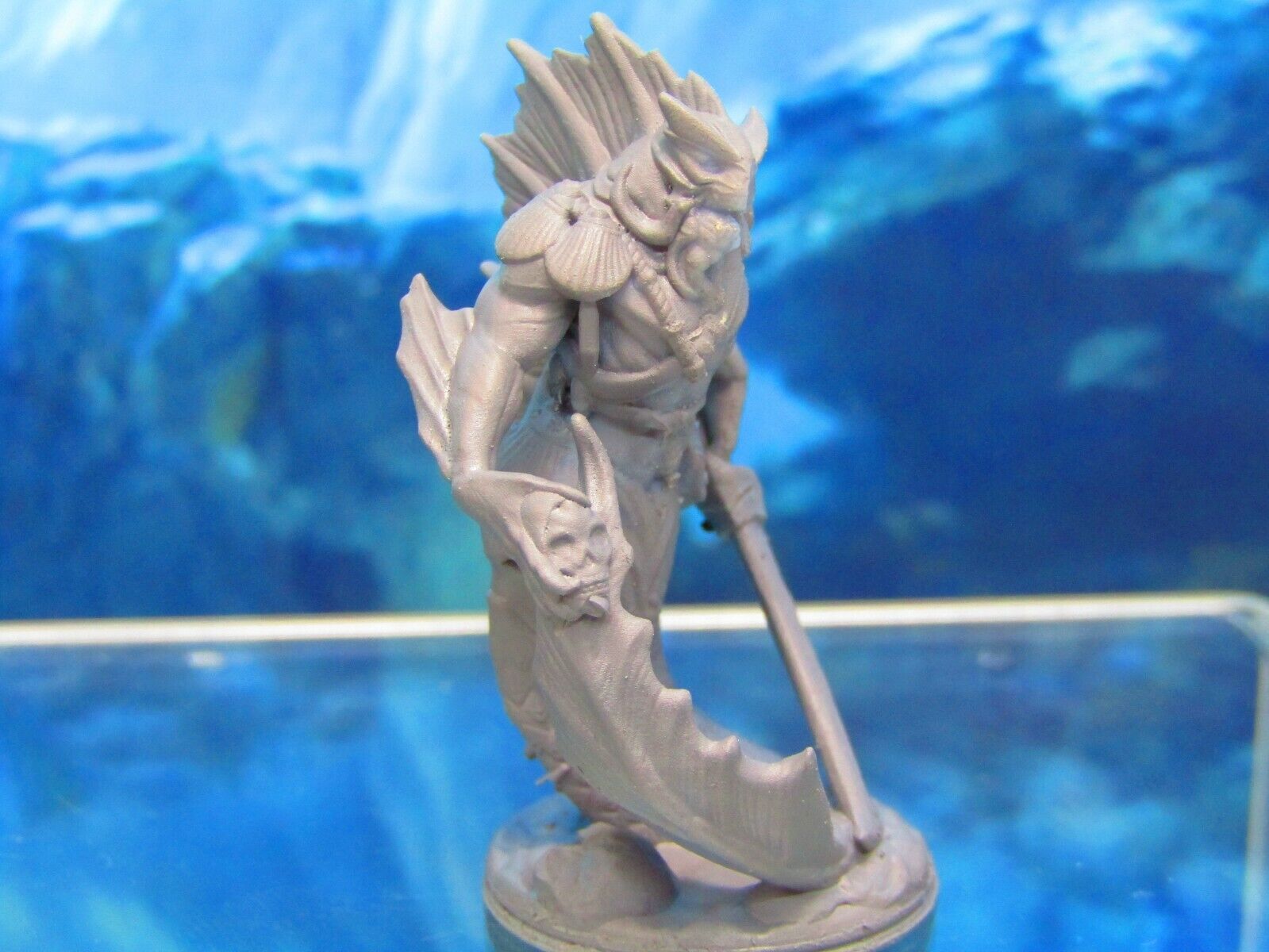 Merrow Merman Monster Creature w/ Sword Mini Miniature Figure 3D Print ...